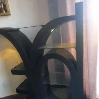 بوفه چوبی Loe چراغ ال  جای گلدون و اشیاه شراب خوری|بوفه، ویترین، کنسول|شوش, |دیوار