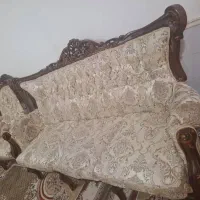 مبل سلطنتی 9نفره با چوب گردو|مبلمان خانگی و میز عسلی|لامرد, |دیوار