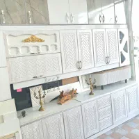 کابینت آماده فلزی درب چوبی ارتفاع 80 و 60