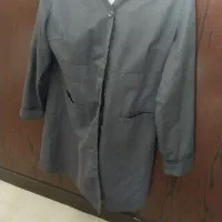 لباس ورزشی فرم دخترانه طوسی تیره مانتو شلوار مقنعه