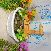 آبنما ، چراغ خواب با صدای دلنشین آب با لامپ LED|صنایع دستی و سایر لوازم تزئینی|سراوان, |دیوار