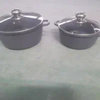 قابلمه چدن دو رو گرانیت با درب