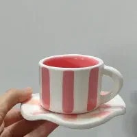 ماگ و زیرلیوانی سرامیکی دستساز