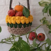 بافت انواع سبدایه تریکو|صنایع دستی و سایر لوازم تزئینی|مینودشت, |دیوار