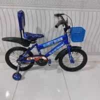 دوچرخه سایز ۱۶ابی رنگ تمیز قیمت مناسب فروشی