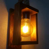 چراغ آویز چوبی