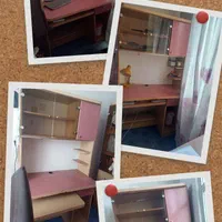 میز تحریر  و کتابخانه  صورتی دخترانه|میز تحریر و کامپیوتر|اصفهان, بوستان آینه خانه|دیوار