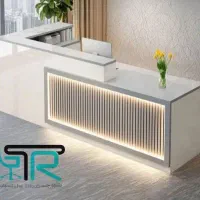 دیزاین بیمارستان مطب کد۷۸۸۹/میزکانتر سفیدتوسی/صندل