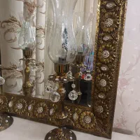 اینه و شمعدان برنجی سنگین|صنایع دستی و سایر لوازم تزئینی|تهران, شهرک ابوذر|دیوار