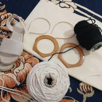 نخ مکرومه و کفش خام مخصوص مکرومه
