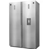 یخچال دوقلو و لباسشویی دوو استیل نقره ای