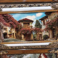 تابلو فرش منظره ،گل،تصویری|تابلو فرش|اصفهان, عطار نیشابوری|دیوار