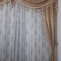 پرده حریر همراه با والن و کتیبه