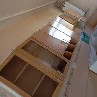 کابینت فلز در حد نو طرح چوب