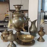 سماور برنجی مهردار