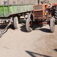 تراکتور مدل ۶۲و تریلی و گاو آهن