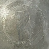 دو عدد سینی مسی قدیمی|کلکسیون اشیاء عتیقه|تویسرکان, |دیوار