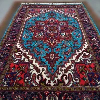 فرش دستبافت نقشه هریس 6 متری فیروزه ای (کد15858)|فرش|تبریز, |دیوار
