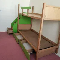 تخت خواب دو طبقه|تخت و سرویس خواب|میانه, |دیوار