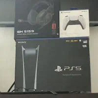 ps5 دو دسته همراه با هدفون|کنسول، بازی ویدئویی و آنلاین|آبادان, |دیوار
