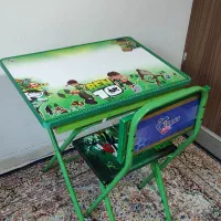 صندلی و میز تحریر کودک پایه فلزی تاشو