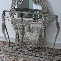 اینه و کنسول برنز نقره ای