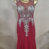 پیراهن قرمزسنگدوزی