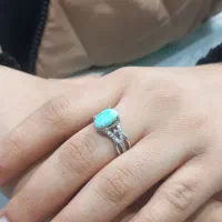 انگشتر نقره زنونه فیروزه نیشابوری|جواهرات|نیشابور, محله میدان باغات|دیوار