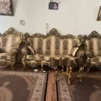 مبل سلطنتی ۹نفره با سه تامیز عسلی قیمت۳۰میلیون