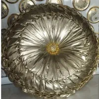 کوسن طلایی لوکس دست دوز|صنایع دستی و سایر لوازم تزئینی|نیشابور, شهرک رسولی|دیوار