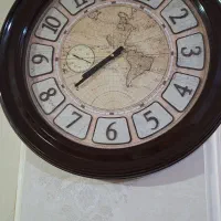 ساعت دور چوبی