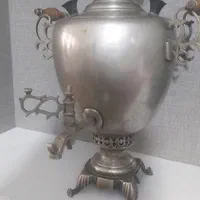 مجمع مسی پارچ سماور زغالی ورشو بروجرد و روسی کاسه|کلکسیون اشیاء عتیقه|رودهن, |دیوار