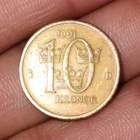 سکه‌۱۰‌کرونی‌سال۱۹۹۱