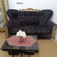 مبل ده نفره و عسلی ومیز تلوزیون