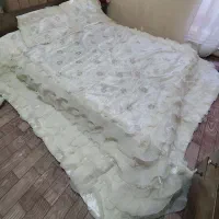 روتختی ساتن ترک کرمی رنگ|سرویس روتختی|سهند, |دیوار