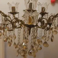 تک لوستر برنزی شش شعله