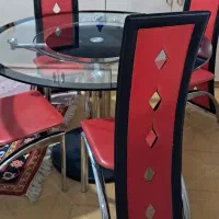 میز ناهارخوری ۶نفره همراه با میز چرخان زیبا|میز و صندلی غذاخوری|اصفهان, آزادان|دیوار