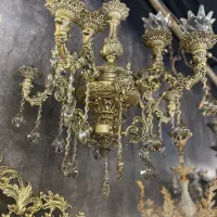لوستر مهرسام کد ۱۰۲ آنتیک|لوستر و چراغ آویز|اصفهان, بوستان ناژوان|دیوار