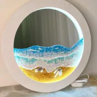 تابلو و ساعت با طرح دریا