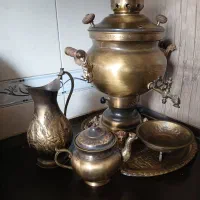 سماور برنجی گاز سوز