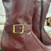 کفش بوت چرم دست دوز