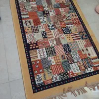 قالیچه طرح ابریشم و دو عدد پادری