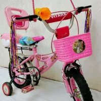 دوچرخه ۱۲ صورتی خوشگل ۲عددبا تایر درحدنو|دوچرخه، اسکیت، اسکوتر|تبریز, |دیوار