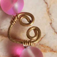 دستبند قلبی با مهره موون استون صورتی|جواهرات|اصفهان, جلالیه|دیوار