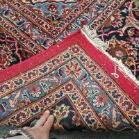 فروش دو تخته فرش ماشینی قرمز شش متری کاملا سالم