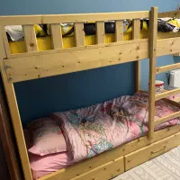 تخت دو طبقه چوبی|تخت و سرویس خواب|کرمانشاه, |دیوار