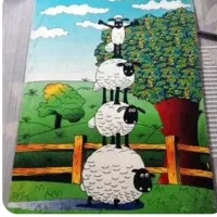 فرش کودک بره ناقلا ۴ متری