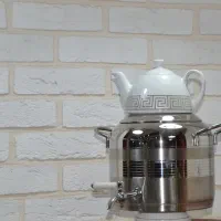 کتری استیل کف چدن ضخامت ۸/۰ . ۶ لیتری کد ۰۱۲۸