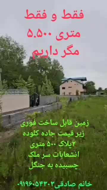 طلا آوردم زمین قابل ساخت داخل بافت ۵۰۰ متر/کلوده|فروش زمین و ملک کلنگی|محمودآباد, |دیوار