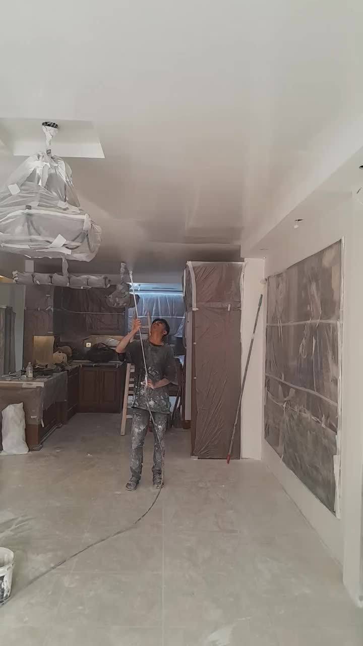 نقاشی نقاش ساختمان ایرلس پاشش بتونه کناف پمپ رنگ|خدمات پیشه و مهارت|مشهد, سجاد شهر|دیوار